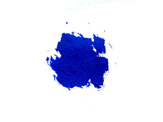 Brush blue strokes with watercolor paint, white background