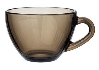 Glass cup for tea isolated on white