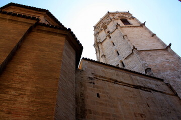Fototapeta na wymiar Beautiful landmarks, streets, squares, towers and buildings from Valencia, Spain.