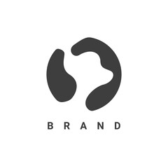 Dog Silhouette Logo Design Concept. Vector Illustration