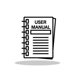 User Manual icon in trendy flat style. User guide book symbol for your web site design, logo, app, UI Vector EPS 10. 