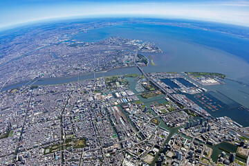 江東区上空から東京湾千葉方向を望む・空撮
2020撮影