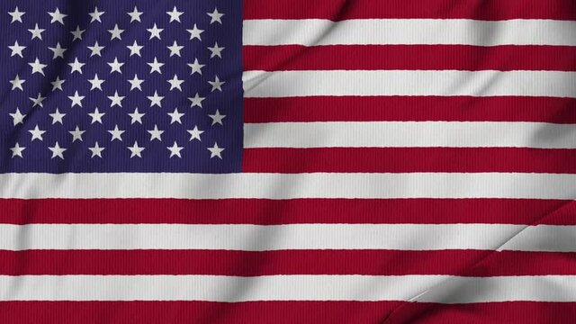 American flag cloth/canvas waving flag in loop