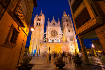 Santa María de León Cathedral, Leon city, Leon province, Castilla y Leon, Spain, Europe