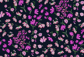Fototapeta na wymiar seamless flowers pattern, floral print.