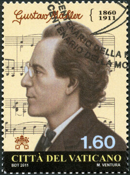 VATICAN - 2011: shows Gustav Mahler (1860-1911), composer, The 100th Anniversary of the Death, 2011