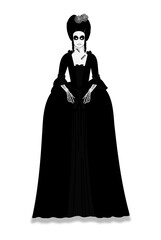 Ghost Duchess in black dress