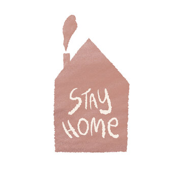 Stay home house symbol