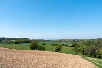 Fototapeta na wymiar Agricultural landscape in Walzbachtal-Johlingen
