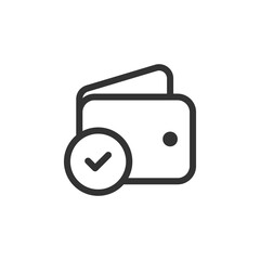 Payment approved icon. Wallet symbol modern, simple, vector, icon for website design, mobile app, ui. Vector Illustration