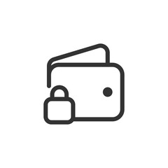 Payment locked icon. Wallet symbol modern, simple, vector, icon for website design, mobile app, ui. Vector Illustration