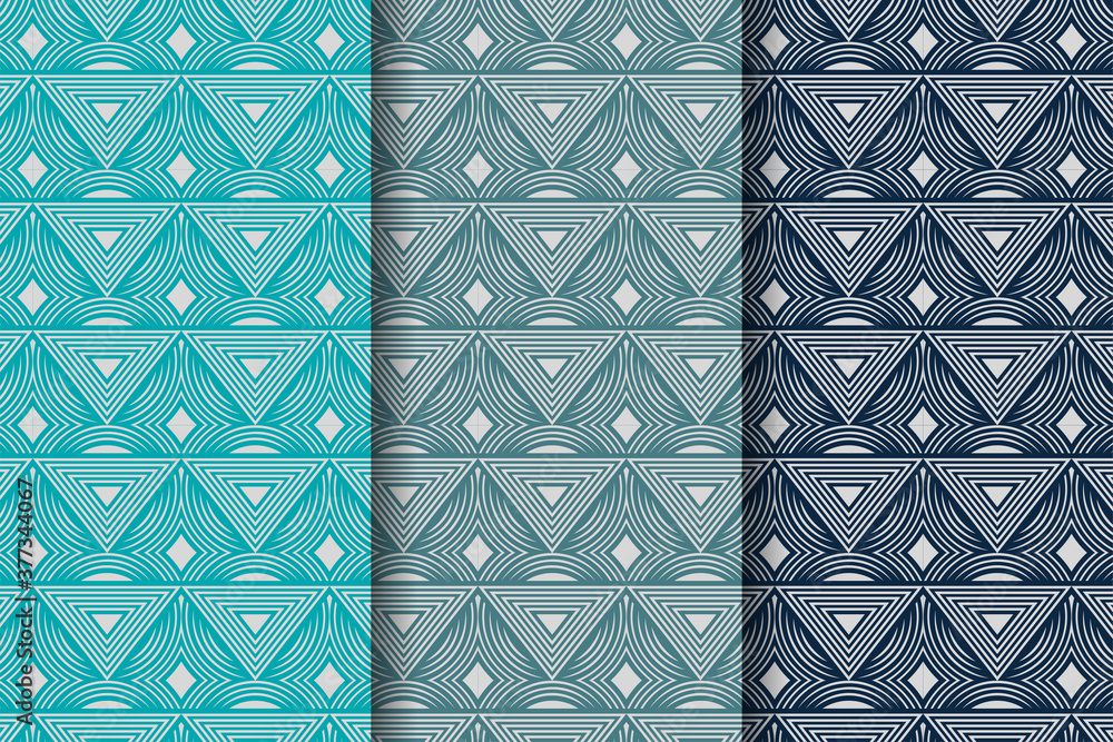 Poster set of abstract geometric seamless pattern design template. the component of patterns are cirlce, li