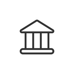 Bank icon. Building symbol modern, simple, vector, icon for website design, mobile app, ui. Vector Illustration