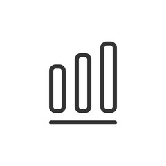 Line chart icon. Bar graph symbol modern, simple, vector, icon for website design, mobile app, ui. Vector Illustration