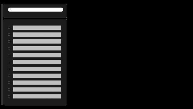 PNG Alpha.Hud search table template for hologram. Ready Searching Table pattern for your text.