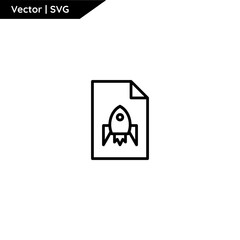 Document education icon with outline style. Minimalist and elegant icon. Vector. Graphic.