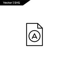 Document education icon with outline style. Minimalist and elegant icon. Vector. Graphic.