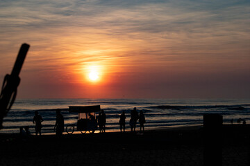 Fototapeta premium Dawn Beach Teclolutla Veracruz Mexico