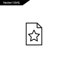 Document education icon with outline style. Minimalist and elegant icon. Vector. Graphic.