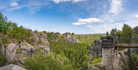 Fototapeta premium Felsen im Elbsandsteingebirge in Sachsen