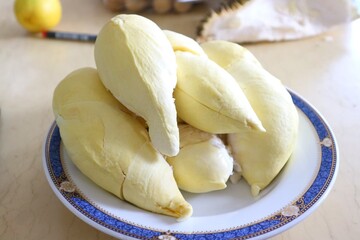 Durian on a plate