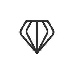 Fototapeta na wymiar Diamond icon. Brilliant symbol modern, simple, vector, icon for website design, mobile app, ui. Vector Illustration