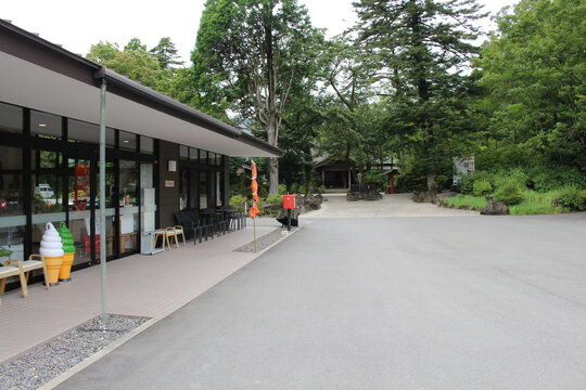 Shop at entrance of Kirishima Jingu Shrine in Kagoshima