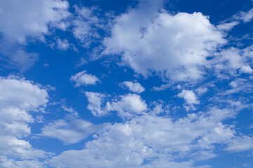 Obraz premium Beautiful blue sky and clouds natural background.
