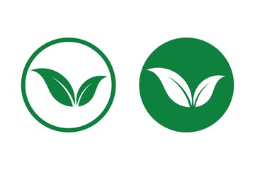 green leaf ecology icon,  Environment and Nature Symbol, Vector illustration.