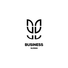 Obraz premium Abstract flower logo design with line art, Logo design material. logo design material with abstract shapes. modern, minimal and trendy logo concept. vector