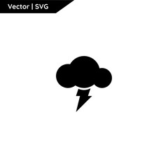 Weather icon with glyph style. Minimalist and elegant. Pure black and vector.