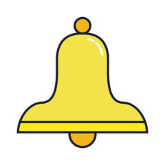 bell or alarm symbol, line and fill style icon vector illustration design