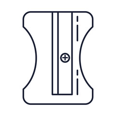 sharpener supply, line style icon vector illustration design
