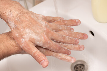 Fototapeta premium Hygiene. Cleaning Hands. Washing hands.
