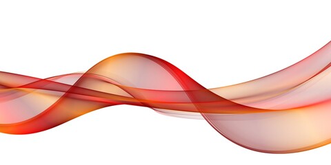 Abstract smooth color wave . Curve flow orange motion illustration