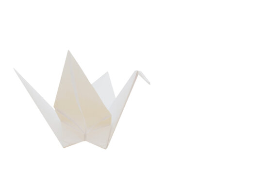 white origami crane