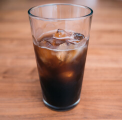 glass of ice coffee