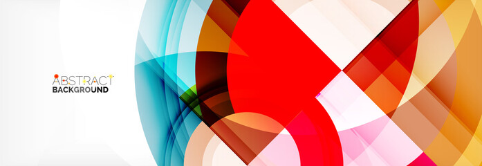 Obraz premium Round shapes, triangles and circles. Modern abstract background