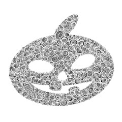 Halloween Kürbis Muster Spirale Illustration Weiß