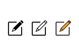 Edit icon set, Edit sign and symbol vector. Pencil icon