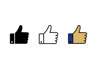 Like icon vector. hand like, hand thumb up icon