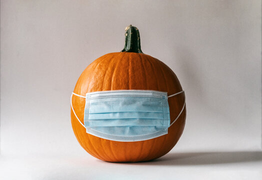 Covid Pandemic Halloween Pumpkin - Powered by Adobe