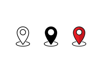 Pin Map Icon set. Location point  vector