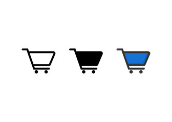 Shopping Cart Icon set, Shopping Cart sign and symbol vector