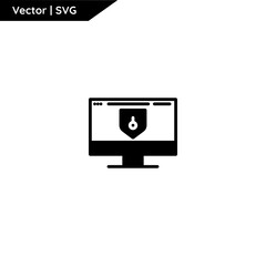 Web and computer icon with trendy solid style. Minimalist and elegant. Pure vector.