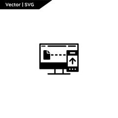 Web and computer icon with trendy solid style. Minimalist and elegant. Pure vector.