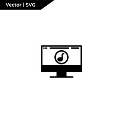 Web and computer icon with trendy solid style. Minimalist and elegant. Pure vector.