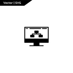 Web and computer icon with trendy solid style. Minimalist and elegant. Pure vector.