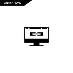 Web and computer icon with trendy solid style. Minimalist and elegant. Pure vector.