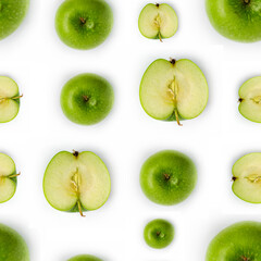 Fototapeta premium green apples pattern